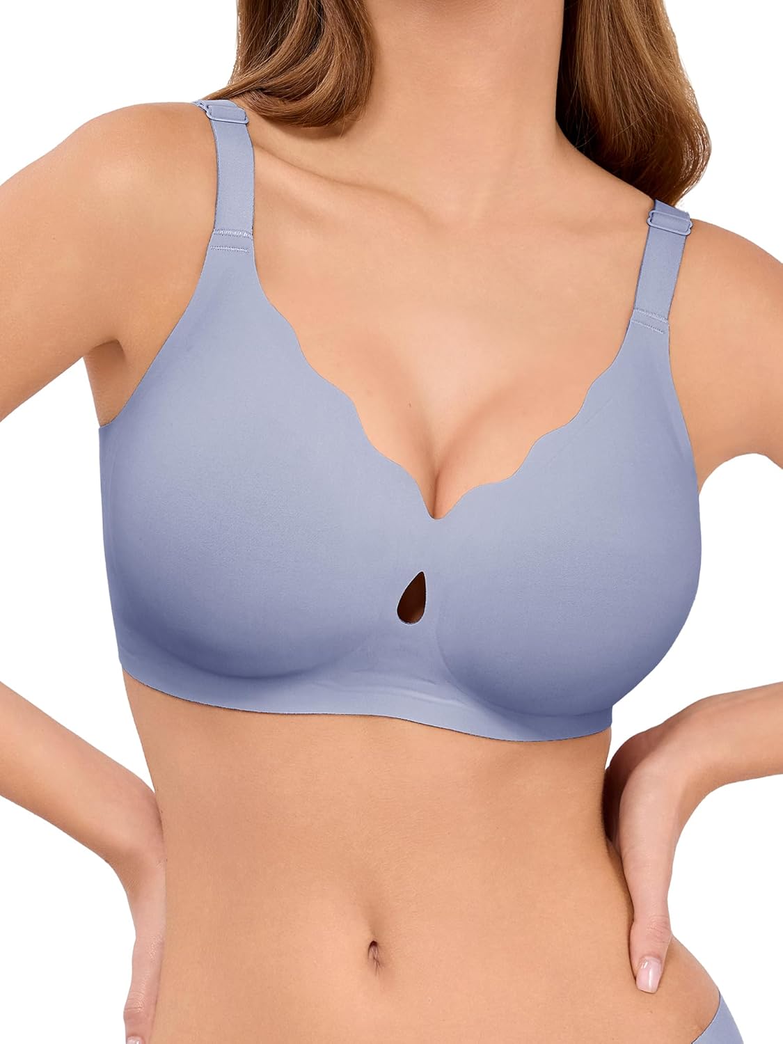 Bras for Women No Underwire Wave Push Up Wireless Bra Seamless Bras Full Coverage Lift Everyday Bras