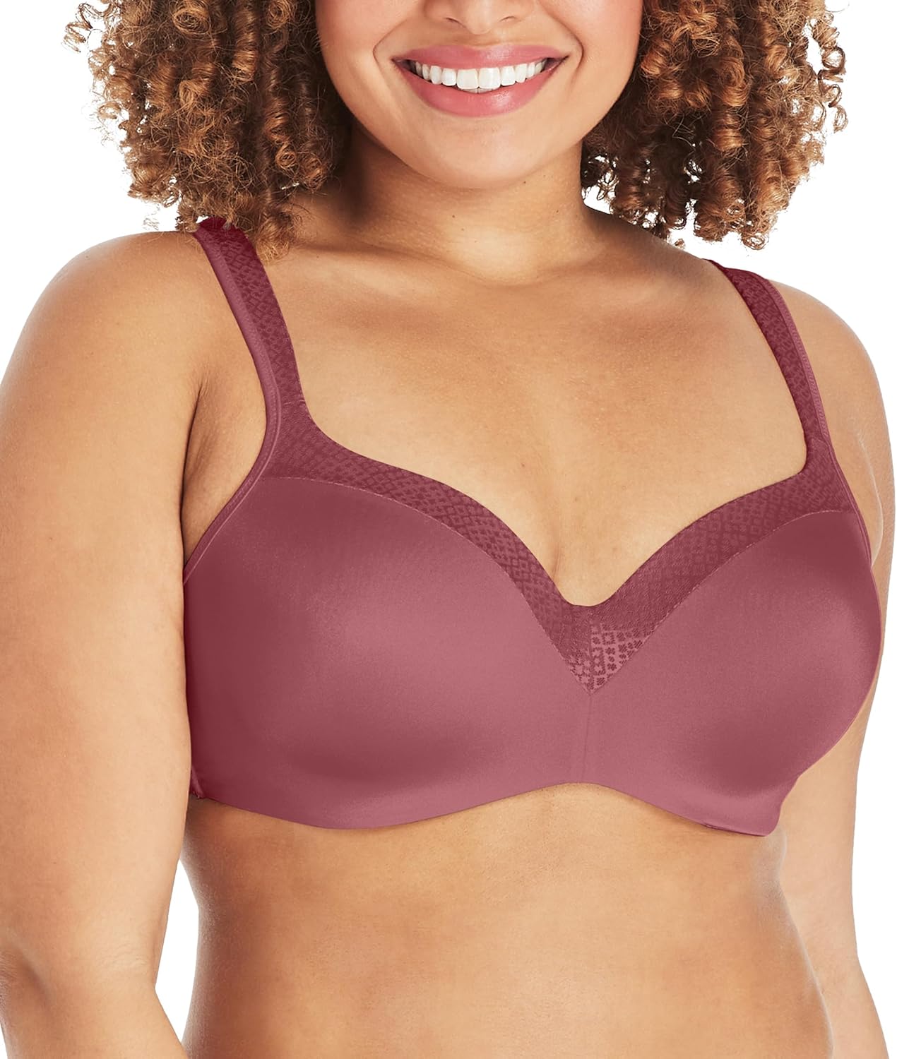 Women's Underwire Bra 4823, Full Coverage Balconette T-Shirt Bra for Full Figures