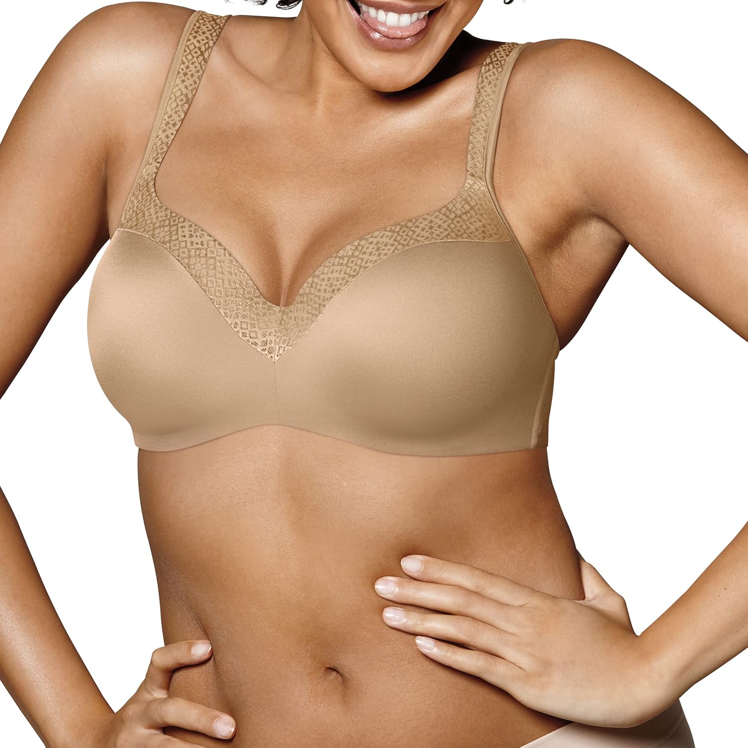 Women's Underwire Bra 4823, Full Coverage Balconette T-Shirt Bra for Full Figures