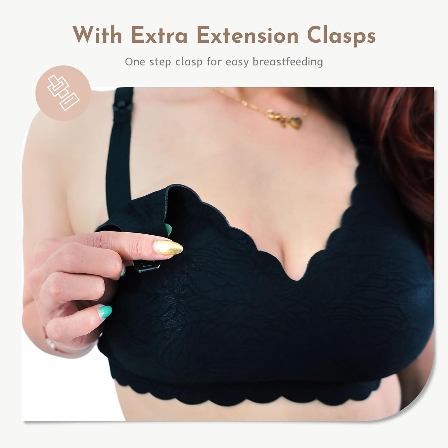 Nursing Bras for Breastfeeding, Seamless Ultra Comfort Maternity Bra, Natural Shape Pregnancy Bras for Women