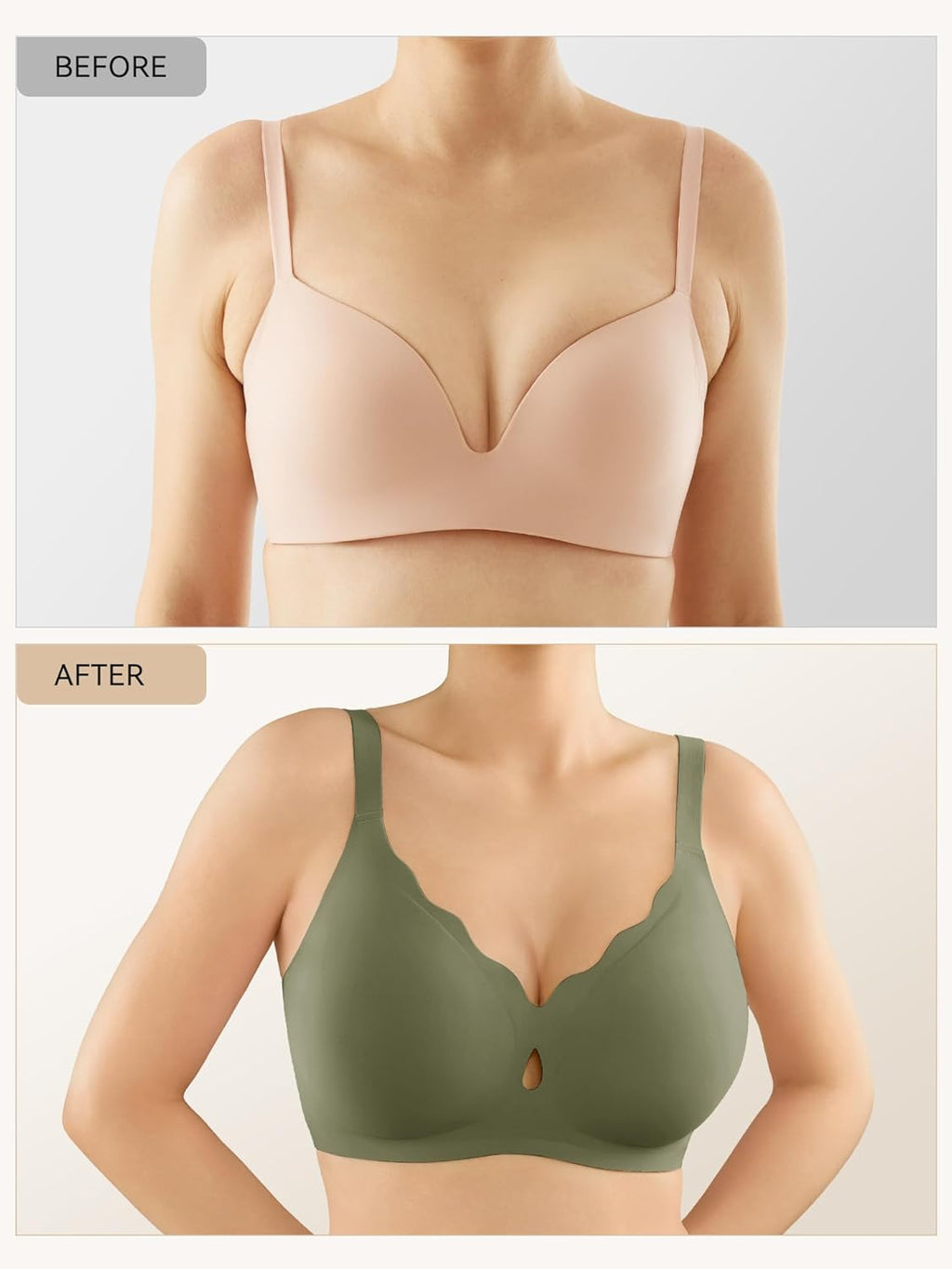 Bras for Women No Underwire Wave Push Up Wireless Bra Seamless Bras Full Coverage  Lift Everyday Bras