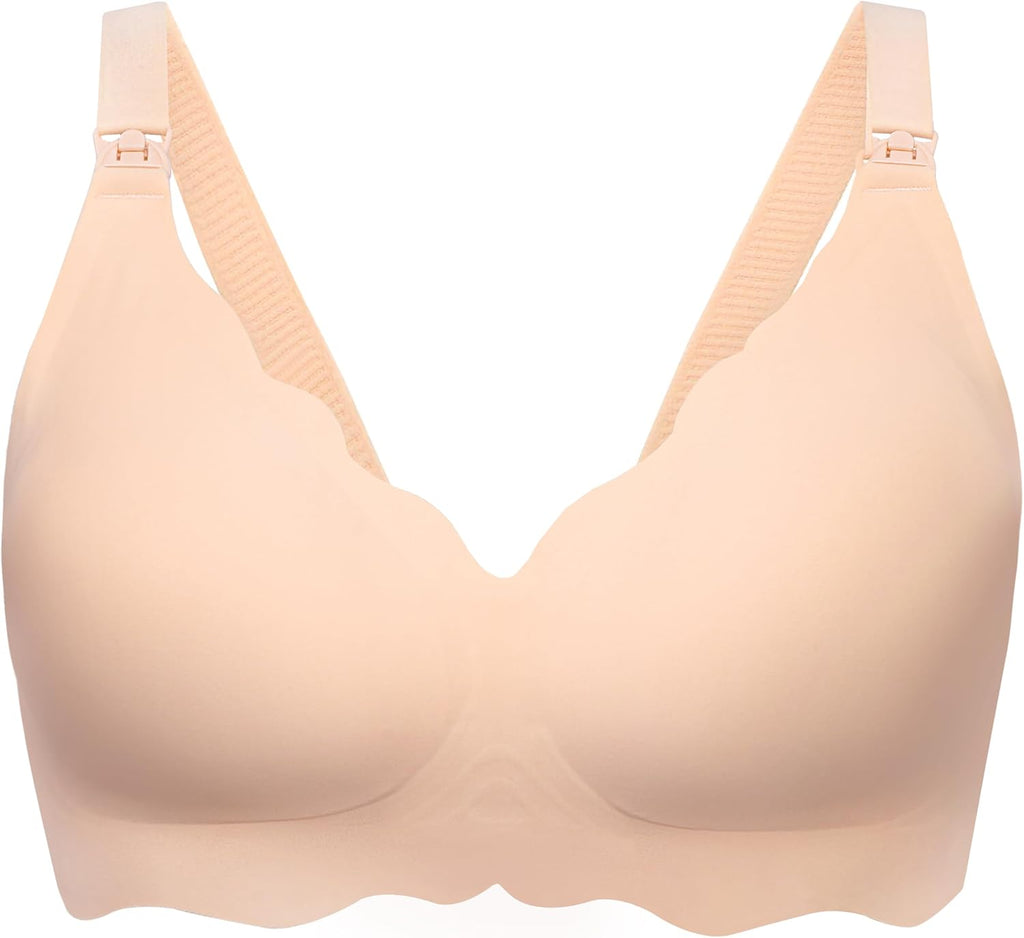 Nursing Bras for Breastfeeding Ultra Comfort Seamless Maternity Bra Wireless Pregnancy Bralette with Bra Extender