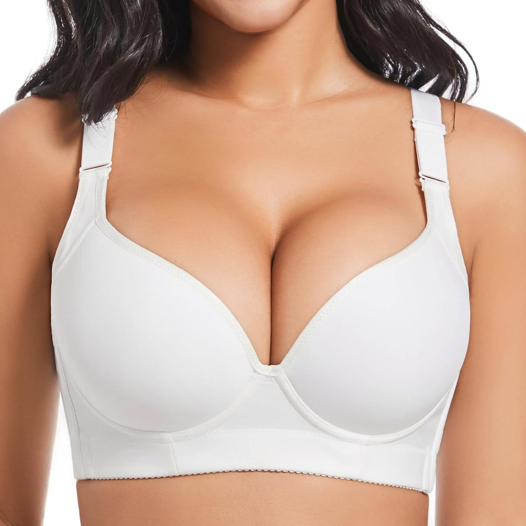 Plus Size Push Up Bras for Women Hide Back Fat Smoothing Bra Underwire Support Bras 34B to 46DD