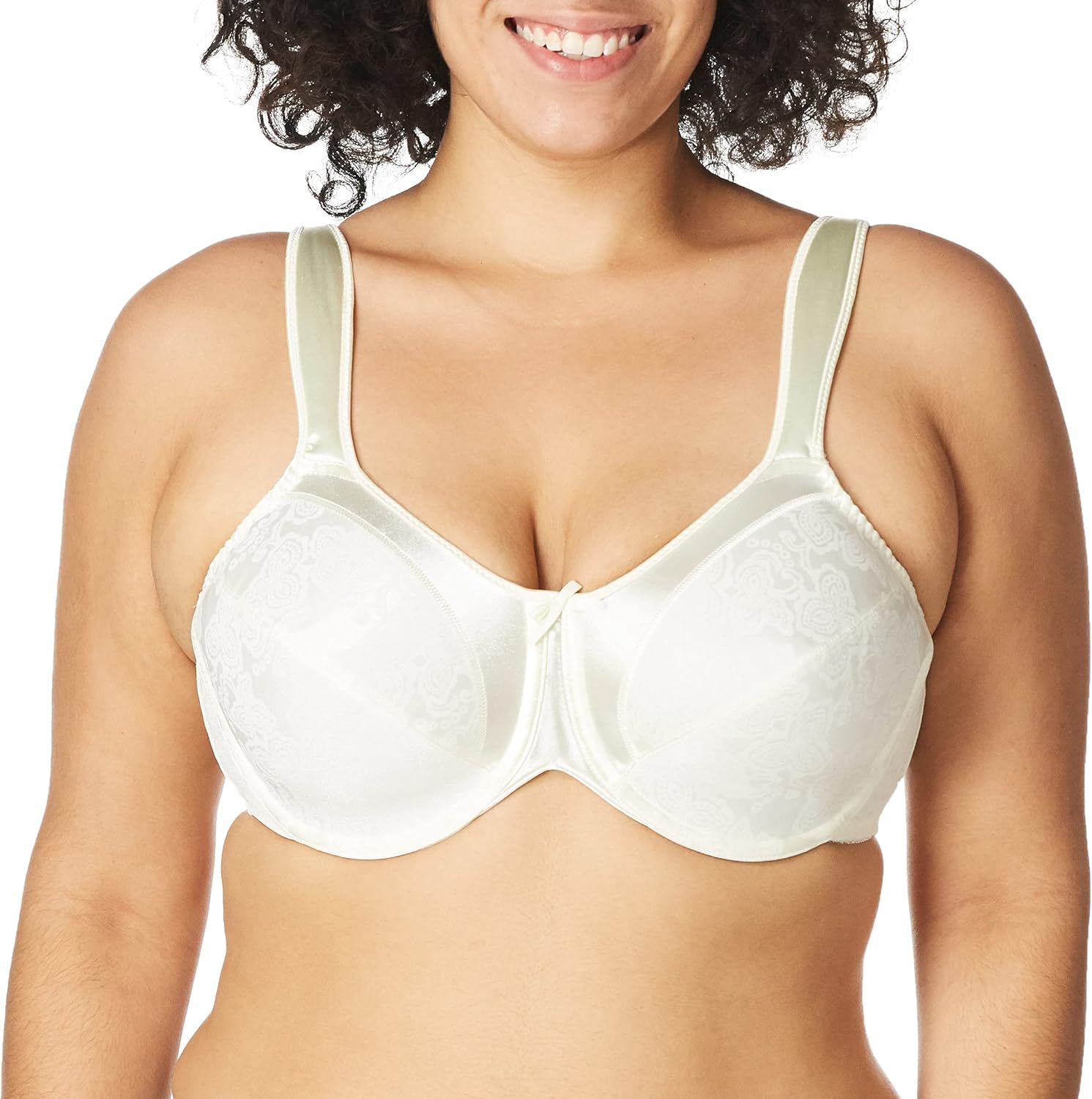 Women's  Bra, Satin Tracings Underwire Bra, Bustline Slimmer, Full Coverage Bra