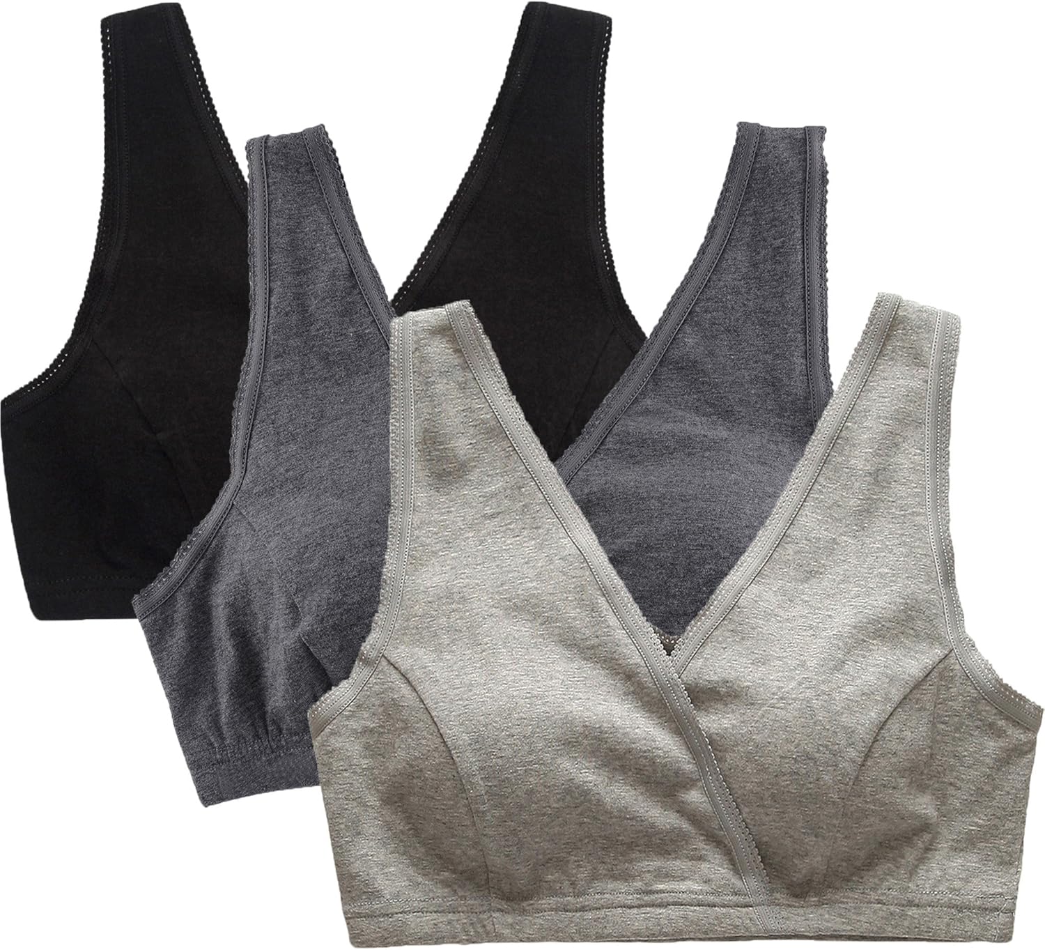 3 Pack Maternity Nursing Sleep Bra Breastfeeding Cotton Bralette